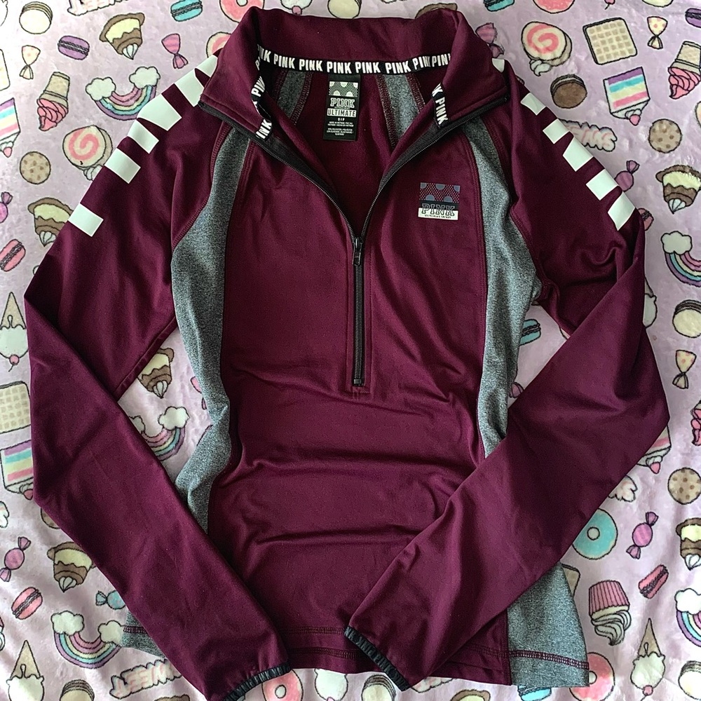 Pink VS Burgundy/Grey Quarter Zip Shirt/Jacket